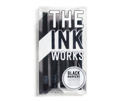 Czarne Flamastry Atramentowe.