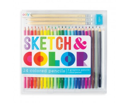 Kredki Ołówkowe Szkicuj i Koloruj - Kredki, Ołówki i Temperówka