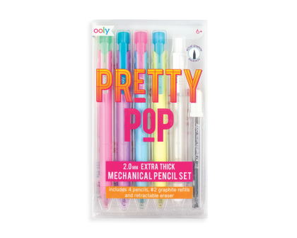 Zestaw Mechanicznych Ołówków + Gumka. Pastelowe Kolory. Pretty Pop.